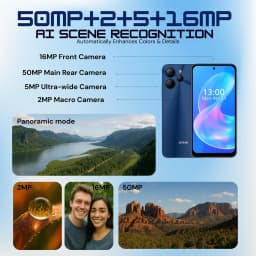 Lunar Eclipse L1 5G Unlocked Smartphone, 128GB, 6.79", Aura Blue ,Fast Charging, AI Camera - Thumbnail 6