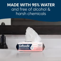 Cottonelle Fragrance Free Flushable Wet Wipes, 2 Flip-Top Packs - Thumbnail 2