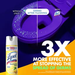 Lysol Disinfectant Spray, Sanitizing and Antibacterial Spray, Deodorizer, Lemon Breeze, 19 oz - Thumbnail 3