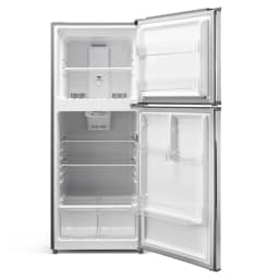Farberware 10.1 Cu. Ft. Top Mount Refrigerator, Double Door Refrigerator with Adjustable Glass Shelves, Silver - Thumbnail 3