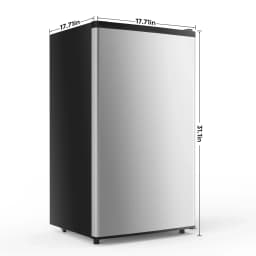 edx 3.2 cu. ft. Single Door Mini Refrigerator, 17.7" Width, with Separate Freezer, Silver - Thumbnail 8