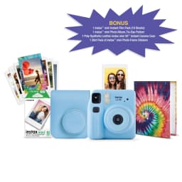 Fujifilm instax Mini SE Instant Camera Bundle with Case, 10 Pack Film, Album, and Frame Stickers, Light Blue (Value Bundle) - Thumbnail 16
