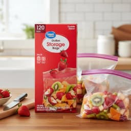 Great Value Double Zipper Gallon Storage Bag, 120 Count - Thumbnail 2
