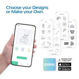 Kiddos Sticker Maker Machine – Sticker Maker for Kids 8+ DIY Arts and Crafts Kit with Markers, Sticker Rolls - Thumbnail 4