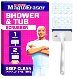 Mr. Clean Shower & Tub Scrubber, Starter Kit, 1 Scrubber & 2 Erasers - Thumbnail 1
