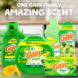 Gain Laundry Detergent Liquid with Odor Fighters, Original Scent, 154 fl oz, 107 Loads - Thumbnail 5