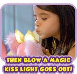 Wish Me Pets - Light Up LED Plush Stuffed Animals - Pink Cavalier Puppy with Yellow Bow - Thumbnail 3