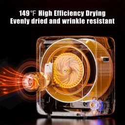 Auertech 850W, 1.6 Cu.ft. Portable Cloth Dryer Electric Compact Laundry Dryer, Stainless Steel Tub - Thumbnail 3
