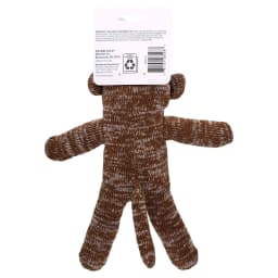 (2 pack) Vibrant Life Brown Sock Monkey Plush Dog Toy with Squeaker, Chew Level 1 - Thumbnail 9