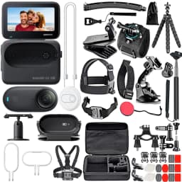 Insta360 GO 3S - 128 GB Black 4K Camera + Insta360 GO 3S Action Mount Set + 50-in-1 Accessory Kit + Travel Case - Thumbnail 1