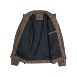 Gamivast Stand Collar Jacket for Men Faux Leather Military Zip up Windbreaker Moto Biker Outerwear Fall Winter Motorcycle Coat with Pockets - Thumbnail 4