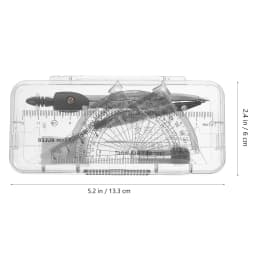 PTOOTP Metal Drawing Tool Set with Compass, Protractor, and Measuring Instruments for Precision Drafting - Thumbnail 8