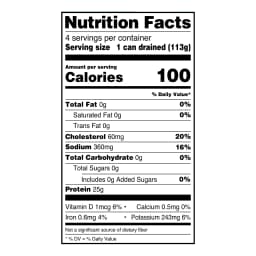 Great Value Chunk Light Tuna in Water, 5 oz, 4 Pack - Thumbnail 4