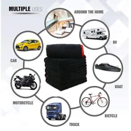Carcarez 16"x24" Black Microfiber Towel - Pack of 6 - Multipurpose Cleaning Towels with Superior Absorbency and Softness - Ideal for Auto, Home - Thumbnail 3