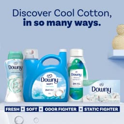 Downy Liquid Laundry Fabric Softener and Conditioner, Cool Cotton Scent, 140 fl oz, 190 Loads - Thumbnail 9