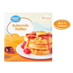 Great Value Buttermilk Waffles, 29.6 oz, 24 Count (Frozen) - Thumbnail 3