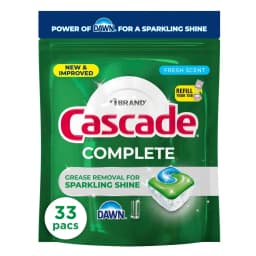 Cascade Complete Dishwasher Detergent Fresh, 33ct - Thumbnail 1