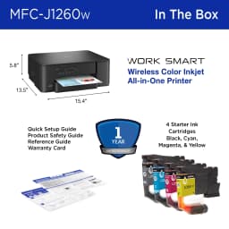 Brother Work Smart MFC-J1260W Wireless Color Inkjet All-in-One Printer - Thumbnail 7