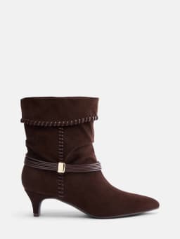 Scenario Women's Kitten Heel Short Boots - Thumbnail 2