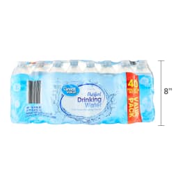 Great Value Purified Drinking Water, 16.9 fl oz Bottles, 40 Count Pack - Thumbnail 5