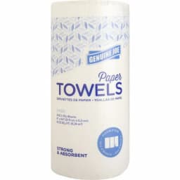 Genuine Joe 2-Ply Household Roll Paper Towels - 4.40 x 11 Inches - 200 Sheets Per Roll - White - Perforated for Kitchen, Multipurpose - 24 Rolls Per - Thumbnail 3