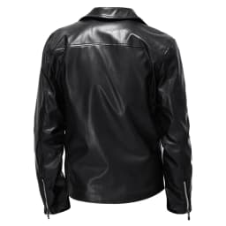 Dezsed Men's Faux Leather Jacket Men's Winter Long-sleeved Leather Motorcycle Jacket Zipper Coat Long Sleeve Hoodless Faux Leather Outwear & Jackets Black L - Thumbnail 6