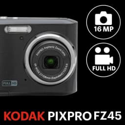 Kodak Pixpro FZ45 Lightweight 16 MP Point & Shoot Digital Camera, Black - Thumbnail 4