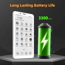 Bigme HiBreakS color E-Paper Smartphone, 5.84-Inch Android 14 Mobile Phone, 6GB+128GB, Octa-Core Processor, 3300mAh Battery, Dual Camera, 4G Connectivity, White - Thumbnail 5