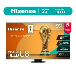 Hisense 55\" Class U8 Series Mini-LED ULED 4K UHD Google Smart TV (55U8QG, 2025 Model) - QLED, Native 165Hz - Thumbnail 1
