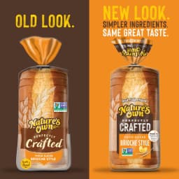 Nature's Own Perfectly Crafted Brioche Style Bread Loaf, Thick Sliced Non-GMO Brioche Bread, 22 oz Loaf - Thumbnail 3