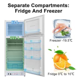 Smad 9.3 Cu ft LPG Propane Refrigerator Cottage Cabin Camper Gas Fridge RV Home - Thumbnail 11