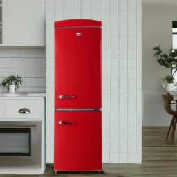 Conserv Appliances Bottom Mount Retro Refrigerator, Red - Thumbnail 3
