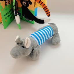 Vuszr 7.8" Gray Elephant Plush Sound Toy for Pets Dogs and Cats, Adorable and Durable - Thumbnail 4