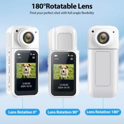 Mini Action Camera 64GB ,Thumb POV Portable Body Cam Wearable Video Recorder, Helmet Mount, Magnetic Sport DV for Cycling, Motorcycle ,Pet, Vlog - Thumbnail 12