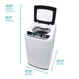 BLACK+DECKER Small Portable Washer 0.9 cu. ft., 5 Cycles, Transparent Lid & LED Display - Thumbnail 3