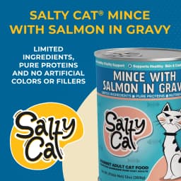 (6 pack) Salty Cat Minced Salmon Flavor in Gravy Wet Cat Food, 13 oz Can - Thumbnail 9
