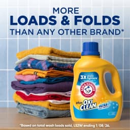 ARM & HAMMER Plus OxiClean Ultra Stain Fighters Liquid Laundry Detergent, Fresh Scent, 32.5 Fl Oz - Thumbnail 3