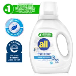 all free clear Liquid Fabric Softener for Sensitive Skin, 34 fl oz, 50 Loads - Thumbnail 6