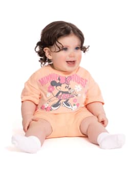 Minnie Mouse Baby Girls Graphic Tee and Bike Shorts Set, 2-Piece, Sizes Newborn-24M - Thumbnail 4