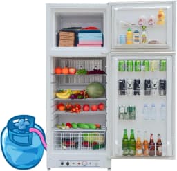 Top Freezer Propane Refrigerator 13.4 Cu ft 110V/LPG, Garage RV Cottages Chalets Use Offgrid - Thumbnail 2