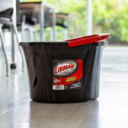 Libman High Power Utility Bucket 3.5 Gallon Black Polypropylene with Ergonomic Handle - Thumbnail 5