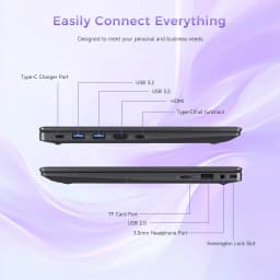 15.6" FHD IPS Windows 11 Laptop, 128GB SSD 12GB RAM, Intel Processor, Dual 4K Output & Type-C PD, Office 2024 Included - Thumbnail 7