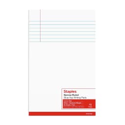 Staples Notepads 5" x 8" Narrow White 50 Sh./Pad 12 Pads/PK TR57330/18600 - Thumbnail 4