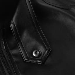 Bazeneo Mens Leather Jacket Faux Leather Bomber Jackets Long Sleeve Slim Fit Motorcycle Jackets Stand Collar Zipper Pilot Jacket Vintage Plain Colour Outwear with Pockets Spring Tops - Thumbnail 6