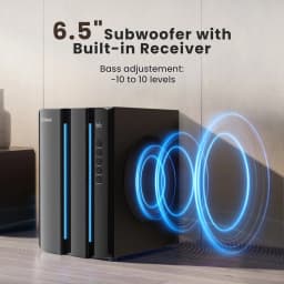 Surround Sound Systems Home Theater System - 800 Watts Peak Power 6.5" Subwoofer 5.1/2.1 Wired Stereo Speakers - Thumbnail 5
