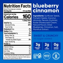 NuTrail Nut Granola Cereal, Blueberry Cinnamon, No Sugar Added, Keto, Gluten Free, 11 oz. 1 Count - Thumbnail 2