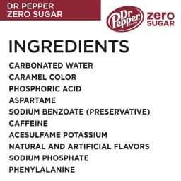 Dr Pepper Zero Sugar Soda Pop, 12 fl oz, 12 Pack Cans - Thumbnail 9