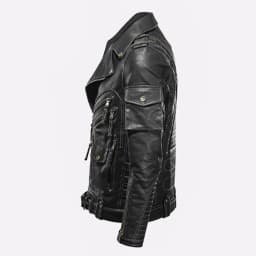 Maoxin Mens Leather Jacket Men's Solid Color Leather Jacket Fashionable Leather Long Sleeved Hooded Leather Jacket Leather Jacket Men - Thumbnail 7