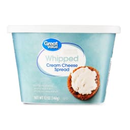 Great Value Original Whipped Cream Cheese Spread, 12 oz Tub - Thumbnail 1