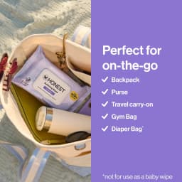 The Honest Company Lavender Sanitizing Alcohol Wipes, Antibacterial with Aloe, Kills 99.99% of Germs, 50 Count - Thumbnail 7